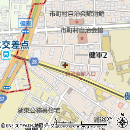 熊本トヨタ自動車健軍店周辺の地図