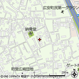 熊本県上益城郡益城町広崎938-1周辺の地図