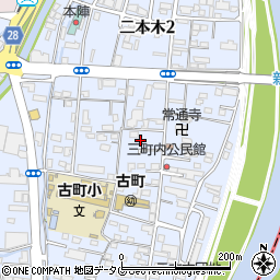 熊本県熊本市西区二本木周辺の地図