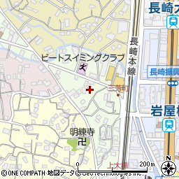 長崎県長崎市三芳町周辺の地図