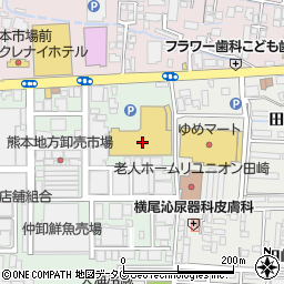 ダイソーイオンタウン熊本田崎店周辺の地図