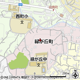 長崎県長崎市緑が丘町周辺の地図