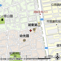 熊本東部車検センター周辺の地図