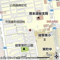 熊本県タクシー会館周辺の地図