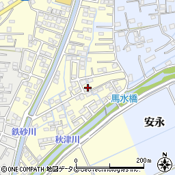 熊本県上益城郡益城町馬水774-19周辺の地図