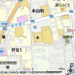 スーパースポーツゼビオ熊本本山店周辺の地図