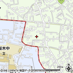 熊本県上益城郡益城町広崎1004-1周辺の地図