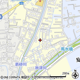 熊本県上益城郡益城町馬水774-8周辺の地図