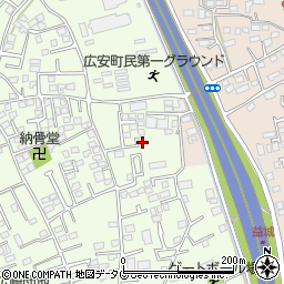熊本県上益城郡益城町広崎482-14周辺の地図