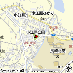 小江原公園周辺の地図