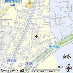 熊本県上益城郡益城町馬水774-17周辺の地図