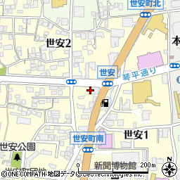 熊本県熊本市中央区世安周辺の地図