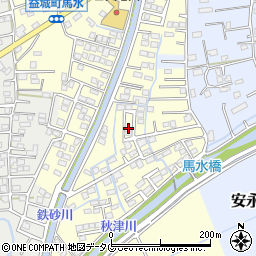 熊本県上益城郡益城町馬水774-10周辺の地図