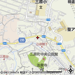 長崎三原郵便局周辺の地図