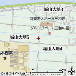 熊本県熊本市西区城山大塘周辺の地図