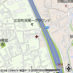 熊本県上益城郡益城町広崎478-3周辺の地図