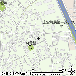 熊本県上益城郡益城町広崎947-4周辺の地図