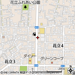 熊本県熊本市東区花立周辺の地図