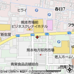 ローソン熊本田崎市場通店周辺の地図