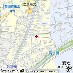 熊本県上益城郡益城町馬水774-15周辺の地図