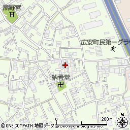 熊本県上益城郡益城町広崎948-6周辺の地図