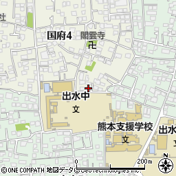 熊本県立熊本養護学校校長公舎周辺の地図