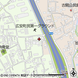 熊本県上益城郡益城町広崎479周辺の地図