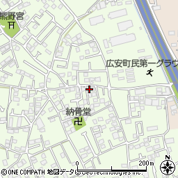 熊本県上益城郡益城町広崎948-7周辺の地図