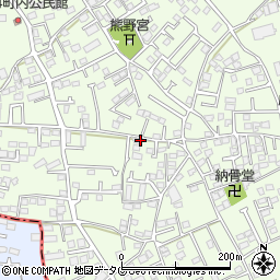 熊本県上益城郡益城町広崎周辺の地図