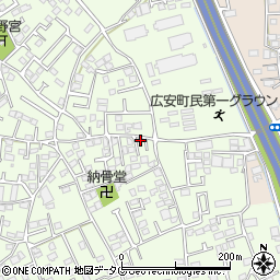 熊本県上益城郡益城町広崎946-4周辺の地図