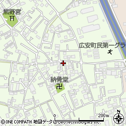 熊本県上益城郡益城町広崎948-5周辺の地図