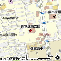 熊本運輸支局周辺の地図
