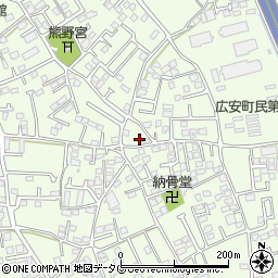 熊本県上益城郡益城町広崎1136周辺の地図