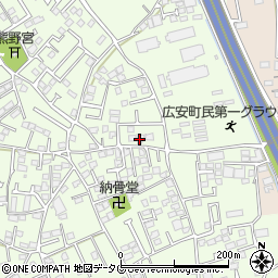 熊本県上益城郡益城町広崎1139-3周辺の地図