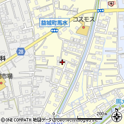 熊本県上益城郡益城町馬水644周辺の地図