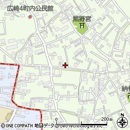 熊本県上益城郡益城町広崎1093-11周辺の地図