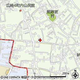 熊本県上益城郡益城町広崎1093周辺の地図