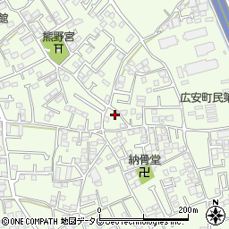 熊本県上益城郡益城町広崎1136-3周辺の地図