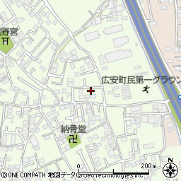 熊本県上益城郡益城町広崎1140周辺の地図