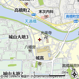 熊本県熊本市西区高橋町周辺の地図