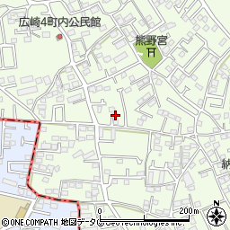 熊本県上益城郡益城町広崎1093-9周辺の地図