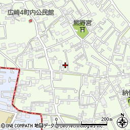 熊本県上益城郡益城町広崎1093-10周辺の地図