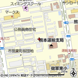 熊本東町社宅周辺の地図