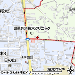 熊本県上益城郡益城町広崎1036-7周辺の地図
