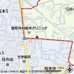 熊本県上益城郡益城町広崎1036-1周辺の地図