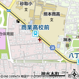 リパーク熊本神水本町第３駐車場周辺の地図