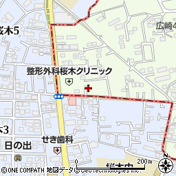 熊本県上益城郡益城町広崎1036-2周辺の地図