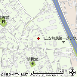 熊本県上益城郡益城町広崎1140-7周辺の地図