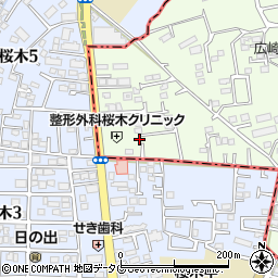熊本県上益城郡益城町広崎1036-5周辺の地図