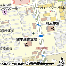 熊本県自動車整備工業協同組合　予備検査場周辺の地図